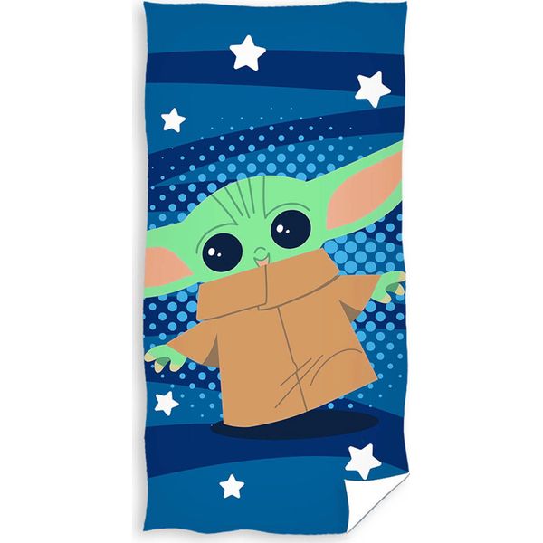 Asciugamano Per Bambini Star Wars Baby Yoda E Stelle-image