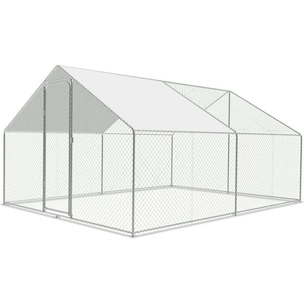 Recinto Per Polli Ruspanti Yakimz 3X4X2M - Pollaio In Metallo 12 M² Con Porta E Serratura-image