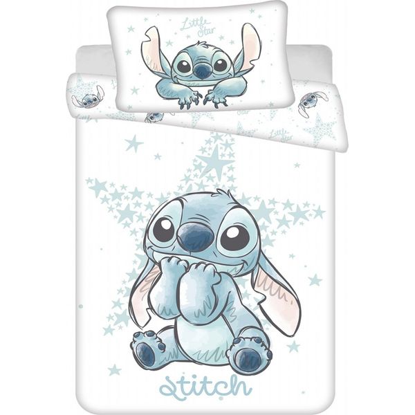 Biancheria Da Letto Lilo E Stitch White Star Baby 100X135, 40X60 Cm-image