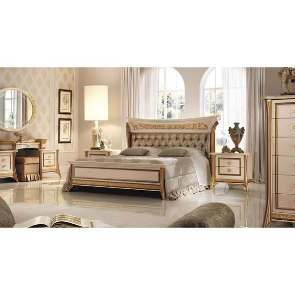 Letto 2X Comodino Design Camera Da Letto 3 Pezzi Classico Lusso Set Letto Mobili-image