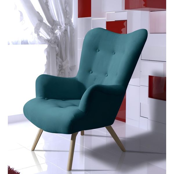 Poltrona Poltrona Monoposto Lounge Club Mobili Wing Chair Divano Divano Tv Tappezzeria Nuovo-image