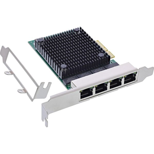 Inline Quad Gigabit Netzwerkkarte - 4X RJ45 2,5Gb/S - Pcie X4 - Inkl. Low Profile (51127A)-image