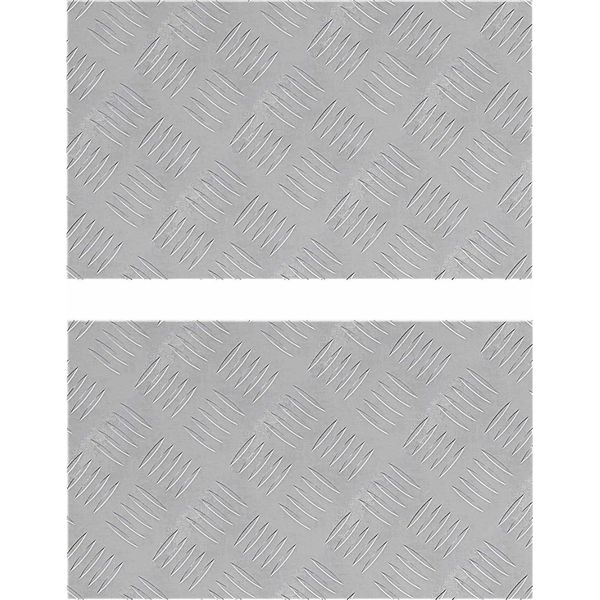 Vidaxl Gradino Rettangolare 2 Pezzi Argento 50 X 30 Cm Alluminio-image