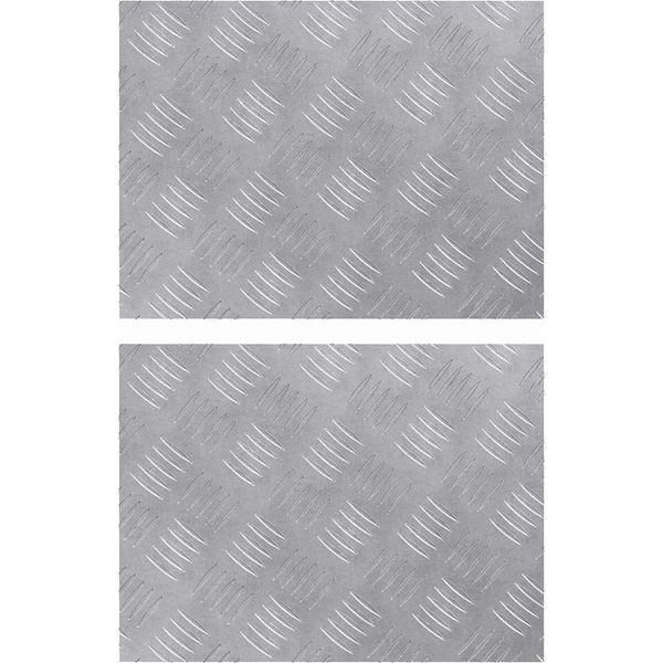 Vidaxl Gradino Rettangolare 2 Pezzi Argento 40 X 30 Cm Alluminio-image
