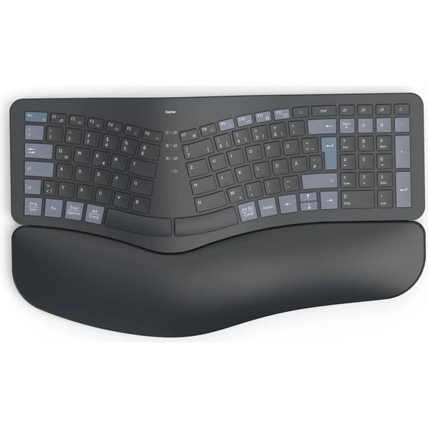 Hama Multi-Device-Tastatur WK-900 Ergo Kabellos Geteilt Led Sw Qwertz (00173071)-image
