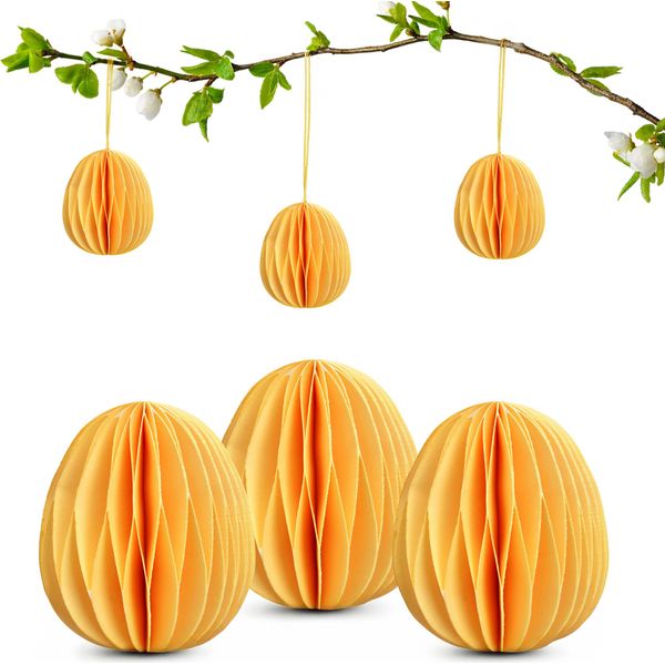 Decorazione Pasquale Uova Di Pasqua Da Appendere Gialle Set Di 6 Appendini Per Decorazioni-image