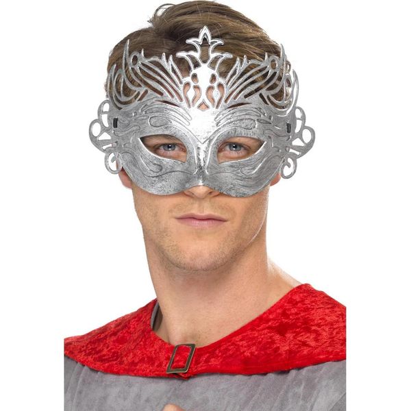 Smiffys - Maschera Per Occhi Da Costume "Colombina"" - Uomo/Donna Unisex SM188 (Taglia Unica) (Argento)"-image