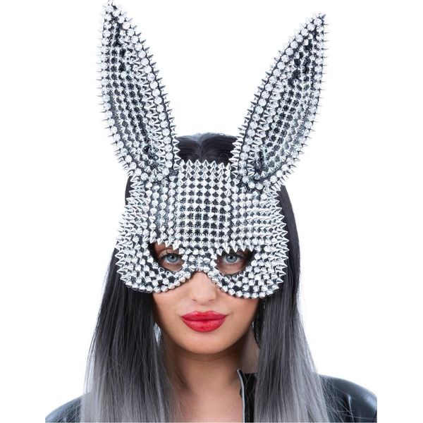 Febbre - Maschera Per Gli Occhi Del Costume "Bad Bunny"" - Uomo/Donna Unisex SM870 (Taglia Unica) (Argento)"-image