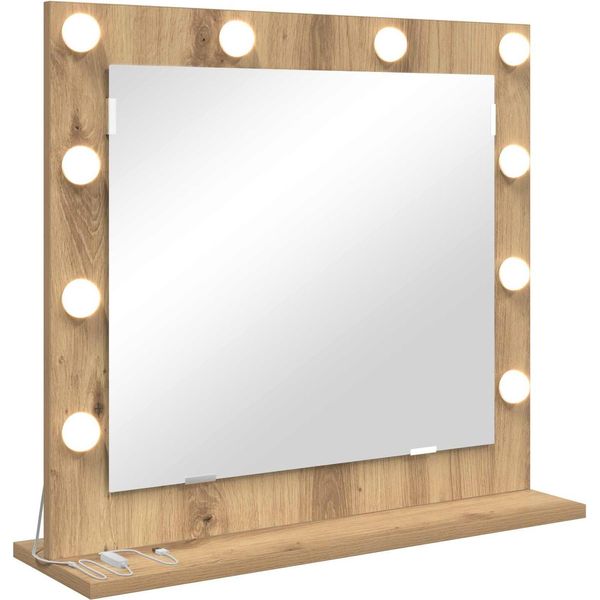 Vidaxl Specchio Per Lavabo Rettangolare Grigio Sonoma 60 X 55 X 18 Cm-image