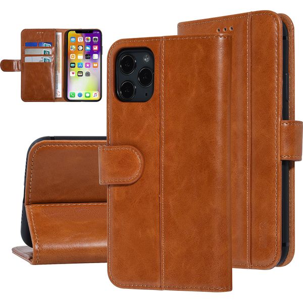 Uniq Accessorio Apple Iphone 11 Pro Max Marrone Scuro Custodia Tipo Libro Soft Touch-image