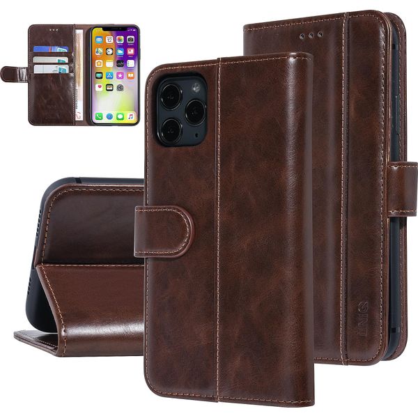 Uniq Accessorio Apple Iphone 11 Pro Max Marrone Custodia A Libro Soft Touch-image