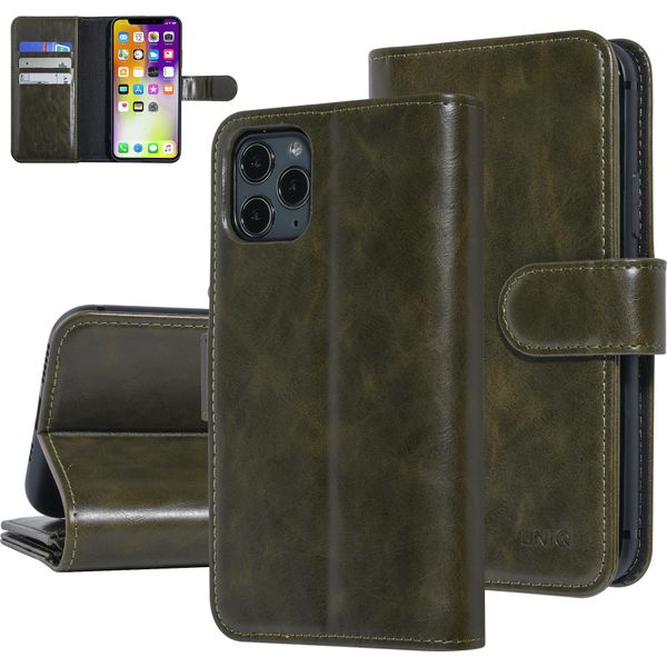 Uniq Accessorio Apple Iphone 11 Pro Verde Scuro Custodia Tipo Libro Soft Touch-image
