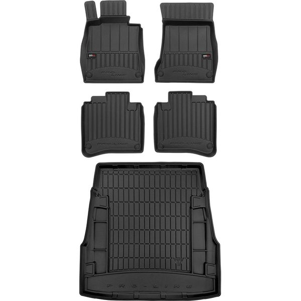 Set Di Tappetini E Rivestimenti Per Il Bagagliaio Omac Per Mercedes Classe S W222 2013-2020 In Gomma-image