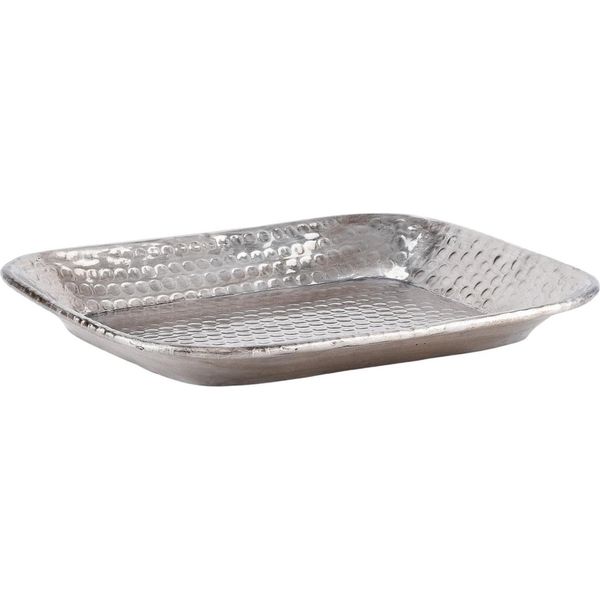 Vassoio Portacandele Scandinavo Lesha Argento 21Cm Quadrato-image