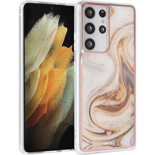 Uniq Classic Case Samsung Galaxy S21 Ultra Tpu Back Cover - Marble Brown-image