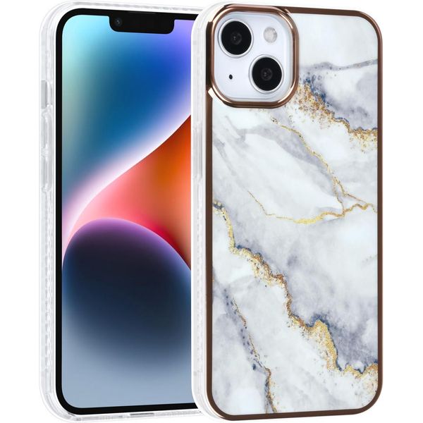 Uniq Accessory Custodia Posteriore In Tpu Per Iphone 14 E 13 - Bianco Marmo-image