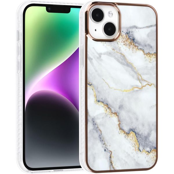 Uniq Accessory Custodia Posteriore In Tpu Per Iphone 14 E 15 Plus - Bianco Marmo-image