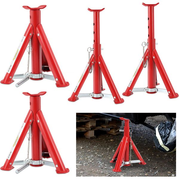 Tolletour 3000 Kg Cavalletto 4X Cavalletti Pieghevoli Regolabili In Altezza 3T Rosso-image