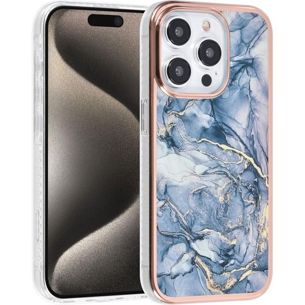 Uniq Accessory Iphone 15 Pro Copertura Posteriore In Tpu - Grigio Marmo-image