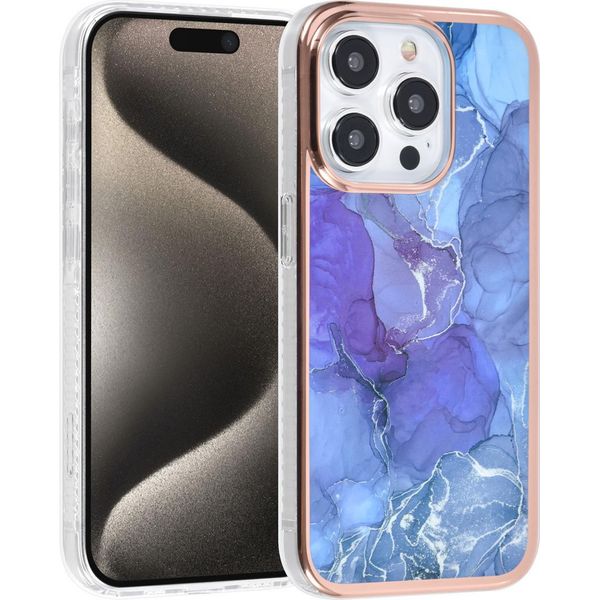 Uniq Accessory Iphone 15 Pro Copertura Posteriore In Tpu - Viola Marmo-image
