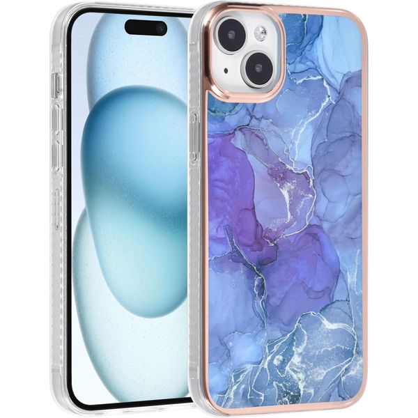 Uniq Accessory Cover Posteriore In Tpu Per Iphone 15 E 14 Plus - Viola Marmo-image