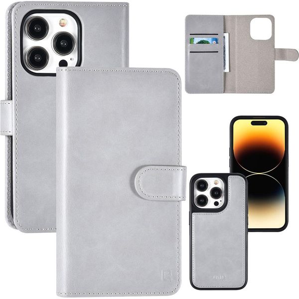 Uniq Accessory Custodia A Libro Per Iphone 14 Pro - Portacarte - Grigio-image