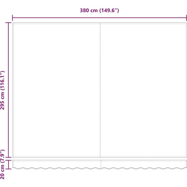 Vidaxl Tenda Retrattile Verde E Gialla 400 X 300 Cm In Tessuto E Metallo-image
