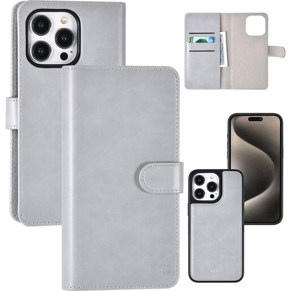 Uniq Accessory Custodia A Libro Per Iphone 15 Pro Max - Portacarte - Grigio-image