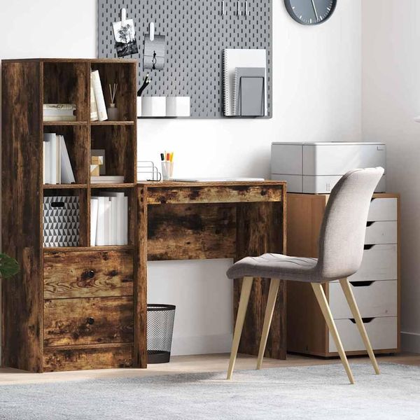 Maison Exclusive - Scrivania In Rovere Affumicato 70 X 40 X 76 Cm-image