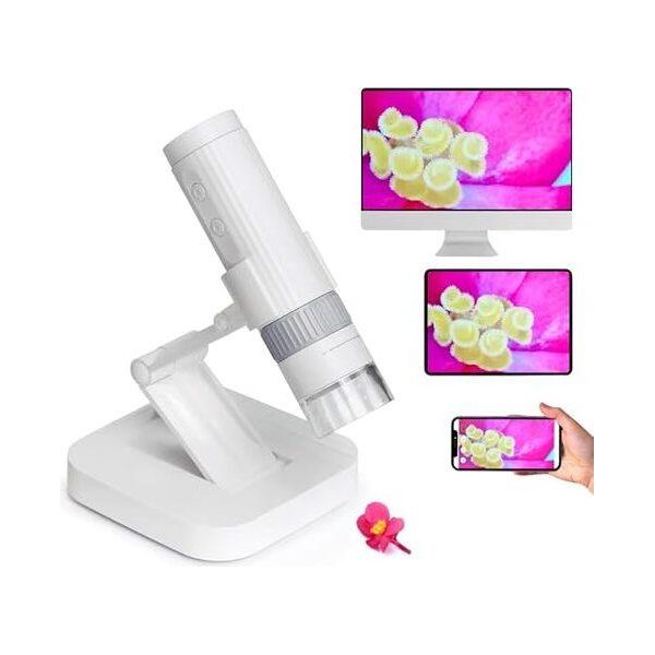 Microscopio Digitale Usb Per Bambini, Matatastudio M2C Wifi Digital 50X-1000X 2-In-1 Microscopio Portatile A Mano Con Telecamera Hd Supporto Regolabile Led-image