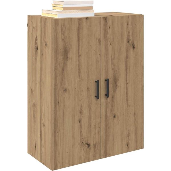 Vidaxl Armadio A Muro 2 Pezzi Rovere Artigianale 69,5 X 34 X 90 Cm Materiale A Base Di Legno-image