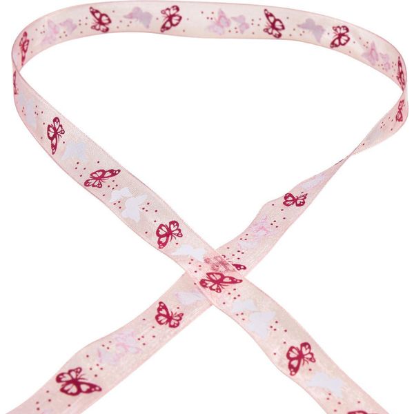 Nastro In Organza Con Farfalle Per Decorazioni E Regali Di Primavera-image