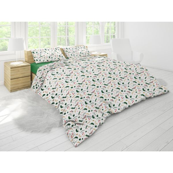 Biancheria Da Letto Natalizia In Cotone 140X200, 70X90Cm Runa-image