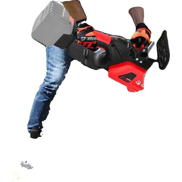 Motosega Elettrica, Potenza 21V, Funzionamento A Batteria, 2 Batterie, Eu-image