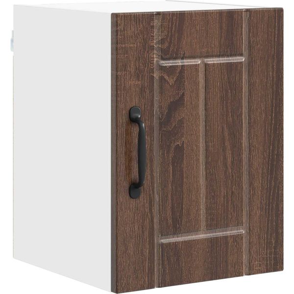 Vidaxl Mobiletto Da Cucina Marrone Aspetto Rovere 30 X 31 X 40 Cm Materiale A Base Di Legno-image