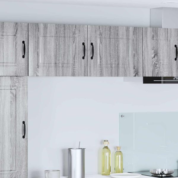 Vidaxl Armadio Da Cucina 2 Pezzi Grigio Sonoma 50 X 31 X 40 Cm Materiale A Base Di Legno-image