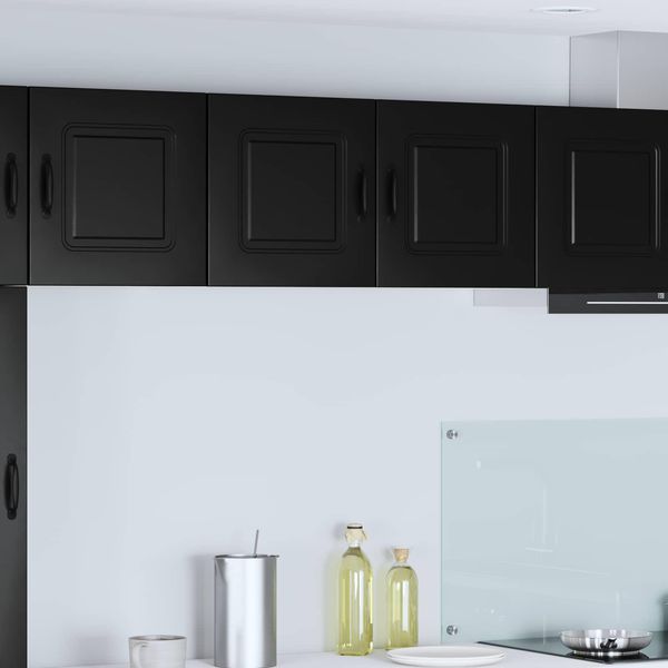 Vidaxl Armadio Da Cucina Con Ripiano Nero 80 X 31 X 40 Cm Materiale A Base Di Legno-image