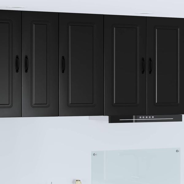 Vidaxl Armadio Da Cucina Con Ripiano Nero 40 X 31 X 80 Cm Materiale A Base Di Legno-image