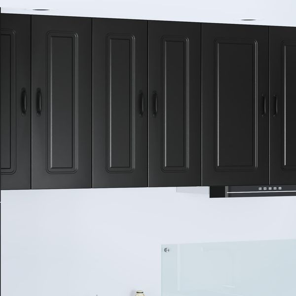 Vidaxl Armadio Da Cucina Con Ripiano Nero 30 X 31 X 80 Cm Materiale A Base Di Legno-image