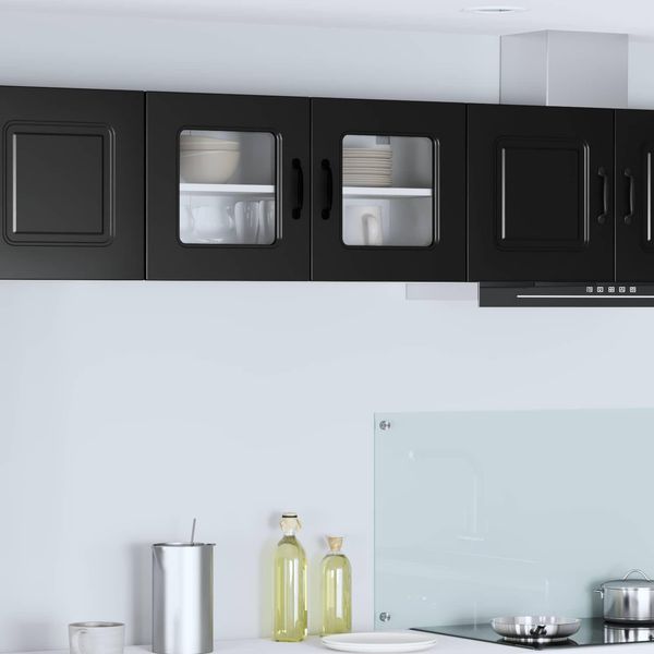 Vidaxl Armadio Da Cucina Con Ripiano Nero 80 X 31 X 40 Cm Materiale A Base Di Legno-image