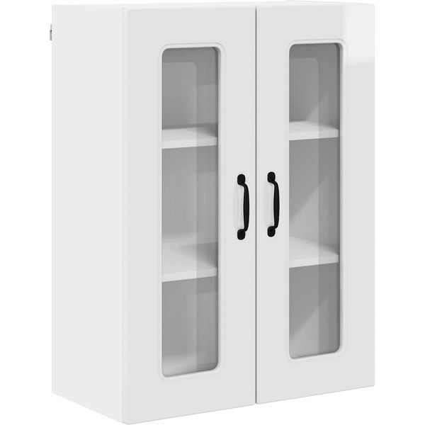 Vidaxl Armadio Da Cucina Bianco Lucido 60 X 31 X 80 Cm Materiale A Base Di Legno-image