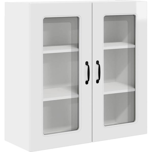 Vidaxl Armadio Da Cucina Bianco Lucido 80 X 31 X 80 Cm Materiale A Base Di Legno-image