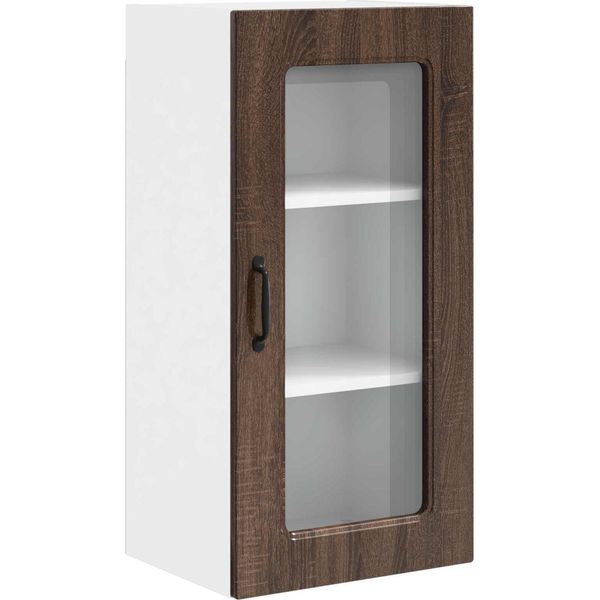 Vidaxl Mobiletto Da Cucina Marrone Aspetto Rovere 40 X 31 X 80 Cm Materiale A Base Di Legno-image