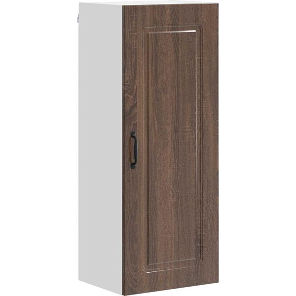 Vidaxl Mobiletto Da Cucina Marrone Aspetto Rovere 40 X 31 X 100 Cm Materiale A Base Di Legno-image