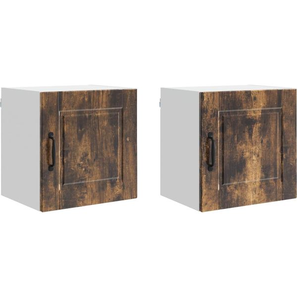 Syfax™ Mobile Da Cucina Con Porta 2 Pcs Rovere Fumé 40 X 31 X 40 Cm-image