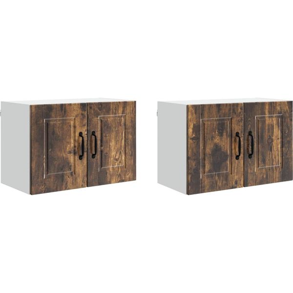 Syfax™ Mobile Da Cucina Con Porta 2 Pcs Rovere Fumé 60 X 31 X 40 Cm-image