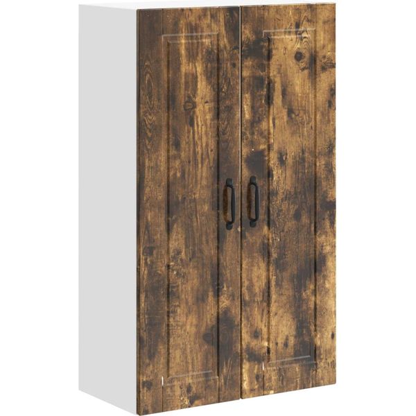 Vidaxl Armadio Da Cucina In Rovere Affumicato 60 X 31 X 100 Cm Materiale A Base Di Legno-image