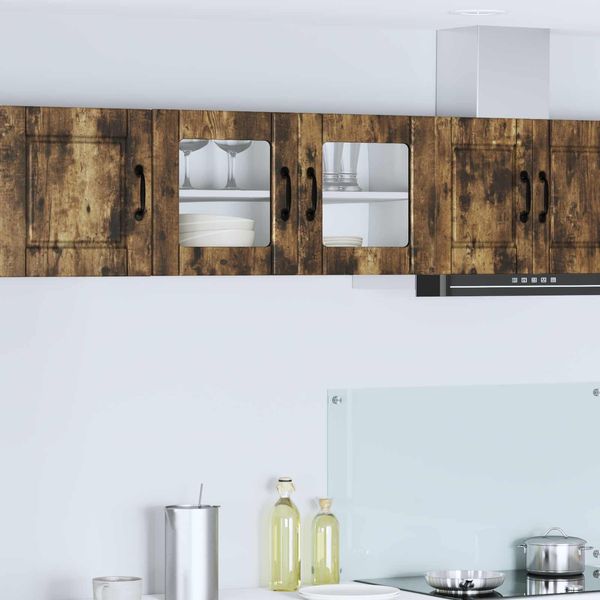 Vidaxl Armadio Da Cucina In Rovere Affumicato 80 X 31 X 40 Cm Materiale A Base Di Legno-image