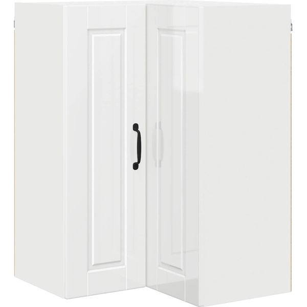 Vidaxl Armadio Da Cucina Bianco Lucido 57 X 57 X 80 Cm Materiale A Base Di Legno-image
