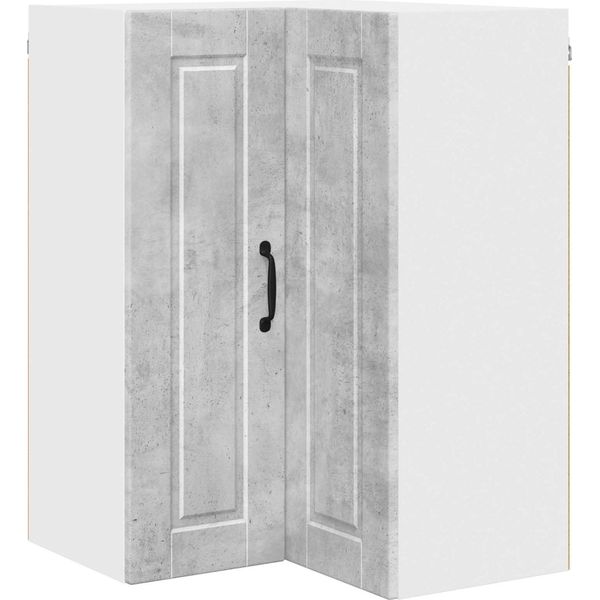 Vidaxl Armadio Da Cucina Con Anta Grigio Cemento 57 X 57 X 80 Cm Materiale A Base Di Legno-image